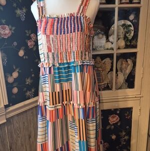 Colorful Striped Tiered Maxi Dress